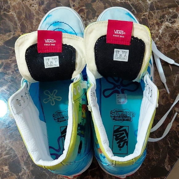 Vans Sk8 Hi Spongebob Imaginaaation Rainbow Mens 9.5 & Womens 11 High Top Shoes - Picture 10 of 13